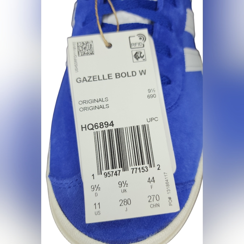 NWT Adidas Gazelle Bold Sneakers, Womens 11/Mens 10 - Picture 7 of 7